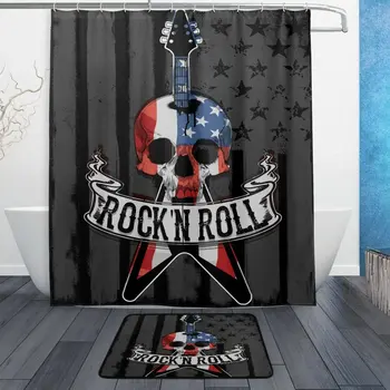 American Flag Sugar Skull Rock Roll Waterproof Polyester Fabric Shower Curtain with Hooks Doormat Bath Bathroom Home Decor
American Flag Sugar Skull Rock Roll Waterproof Polyester Fabric Shower Curtain with Hooks Doormat Bath Bathroom Home Decor