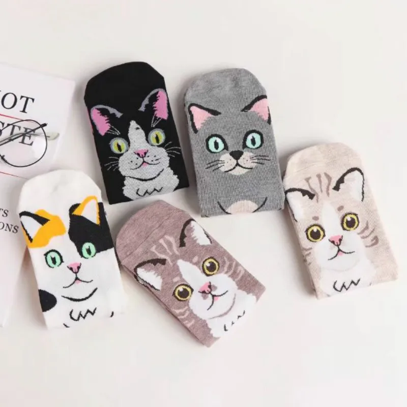 LIONZONE 5Pairs/Lot Brand Socks Women Animal Cotton Cute Cartoon Cat Paws With Dots US7-9 Happy Funny Socks Woman
LIONZONE 5Pairs/Lot Brand Socks Women Animal Cotton Cute Cartoon Cat Paws With Dots US7-9 Happy Funny Socks Woman
