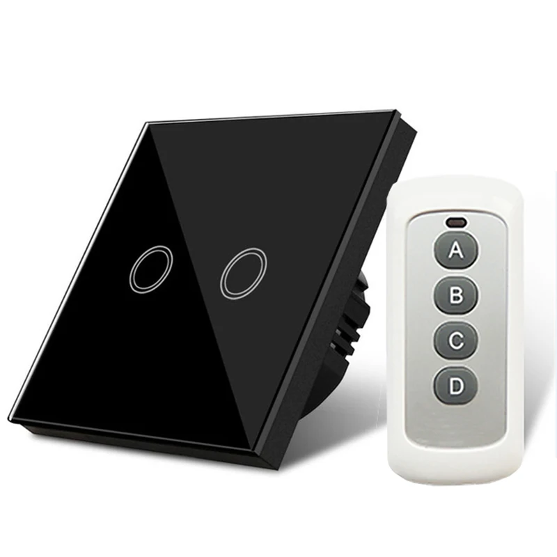 Smart Home 2 Gang 1 Way Wireless Remote Control Light Switch Tempered Glass Touch Wall Light Switch
Smart Home 2 Gang 1 Way Wireless Remote Control Light Switch Tempered Glass Touch Wall Light Switch