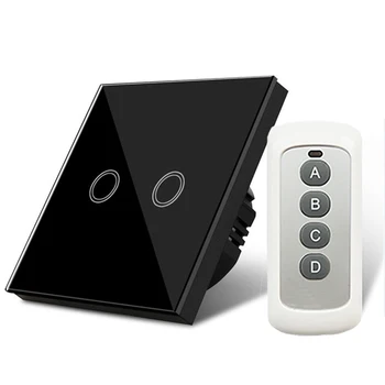 Smart Home 2 Gang 1 Way Wireless Remote Control Light Switch Tempered Glass Touch Wall Light Switch
Smart Home 2 Gang 1 Way Wireless Remote Control Light Switch Tempered Glass Touch Wall Light Switch