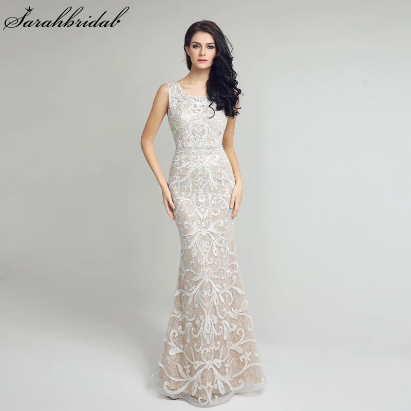 2017 New Elegant Lace Mermaid Long Evening Dresses Sexy Open Back With Beads Ivory Formal Evening Gowns Prom Dresses LX212
2017 New Elegant Lace Mermaid Long Evening Dresses Sexy Open Back With Beads Ivory Formal Evening Gowns Prom Dresses LX212