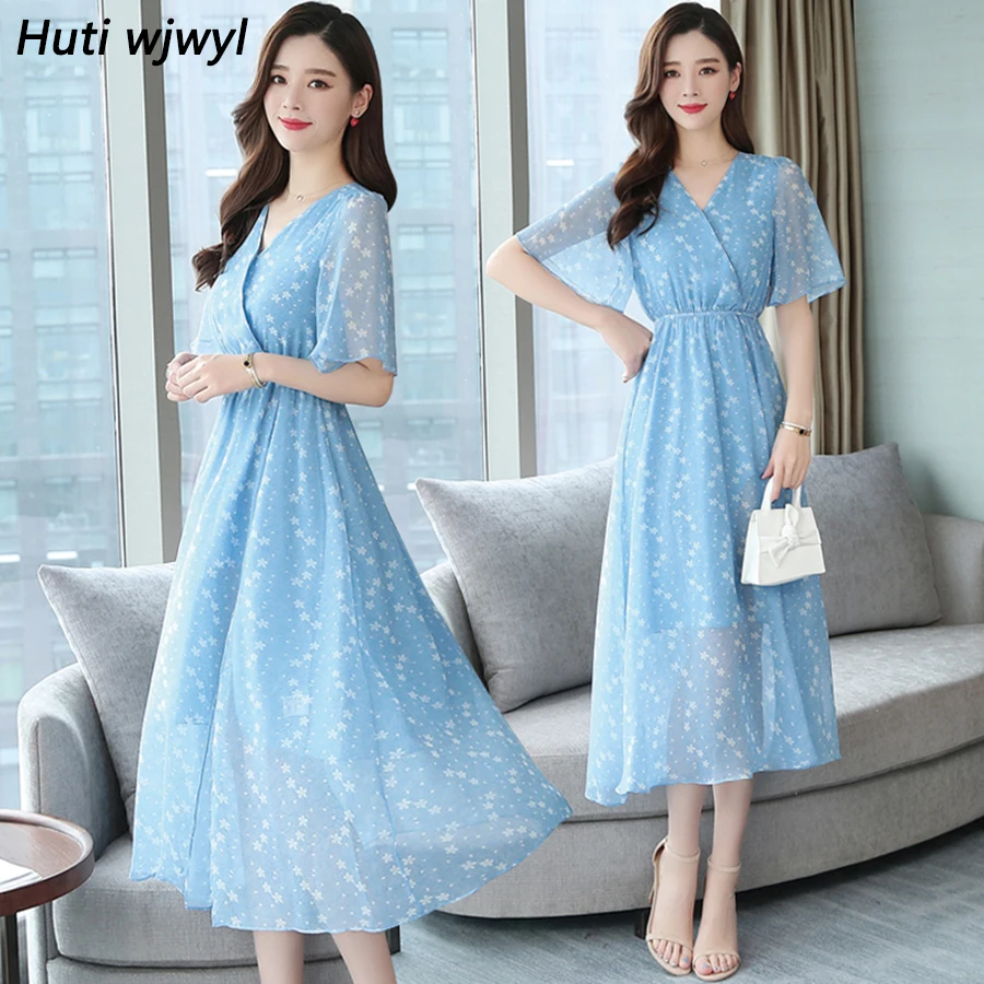 Plus Size Summer Vintage Chiffon Boho Beach Holiday Sundress 2019 Korean Elegant Women Party Midi Dresses Casual Maxi Vestidos
Plus Size Summer Vintage Chiffon Boho Beach Holiday Sundress 2019 Korean Elegant Women Party Midi Dresses Casual Maxi Vestidos