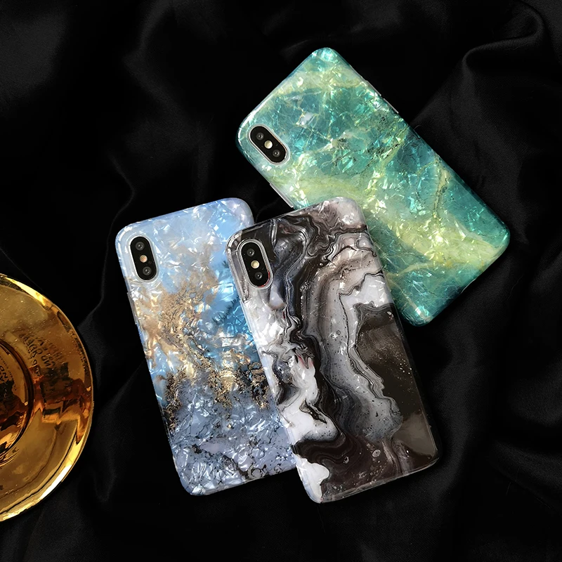Shell texture Cases for iPhone 6 6s 6splus 7 8plus marble pattern stone soft cover for iphone X XR XS XSMAX back funda Capa
Shell texture Cases for iPhone 6 6s 6splus 7 8plus marble pattern stone soft cover for iphone X XR XS XSMAX back funda Capa