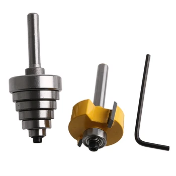 2Pcs/set Cemented Carbide Rabbet Router Bits 1/4" Shank with 6 Adjustable Bearing
2Pcs/set Cemented Carbide Rabbet Router Bits 1/4" Shank with 6 Adjustable Bearing