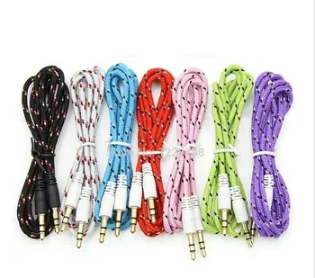 HOT 3.5mm Audio Aux Male Stereo Woven Fabric Braided Cable For mp3 DVD MP4 pc 100pcs/lot
HOT 3.5mm Audio Aux Male Stereo Woven Fabric Braided Cable For mp3 DVD MP4 pc 100pcs/lot