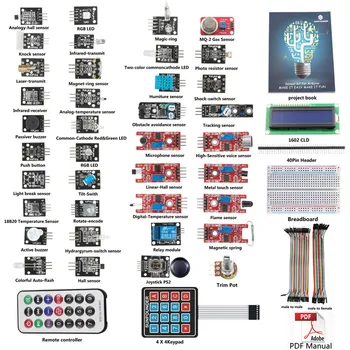 Sunfounder 37 Modules Basic Sensor Kit V1.0 for Arduino R3 Mega2560 Mega328 Nano ( UNO R3 Board Not Included)
Sunfounder 37 Modules Basic Sensor Kit V1.0 for Arduino R3 Mega2560 Mega328 Nano ( UNO R3 Board Not Included)