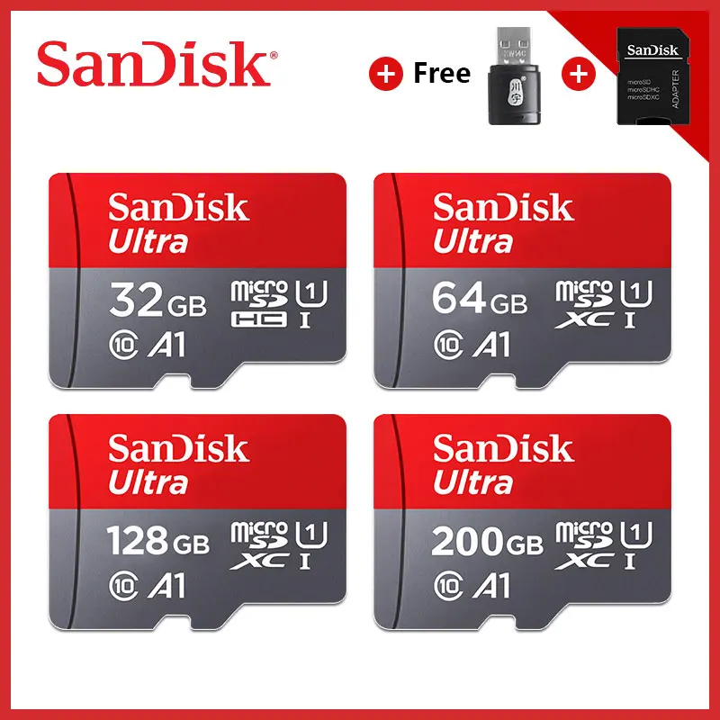 

SanDisk Micro SD Card Memory Card 16GB 32GB 64GB 128GB MicroSD Max 80M/s Uitra C10 TF card C4 8G cartao de memoria