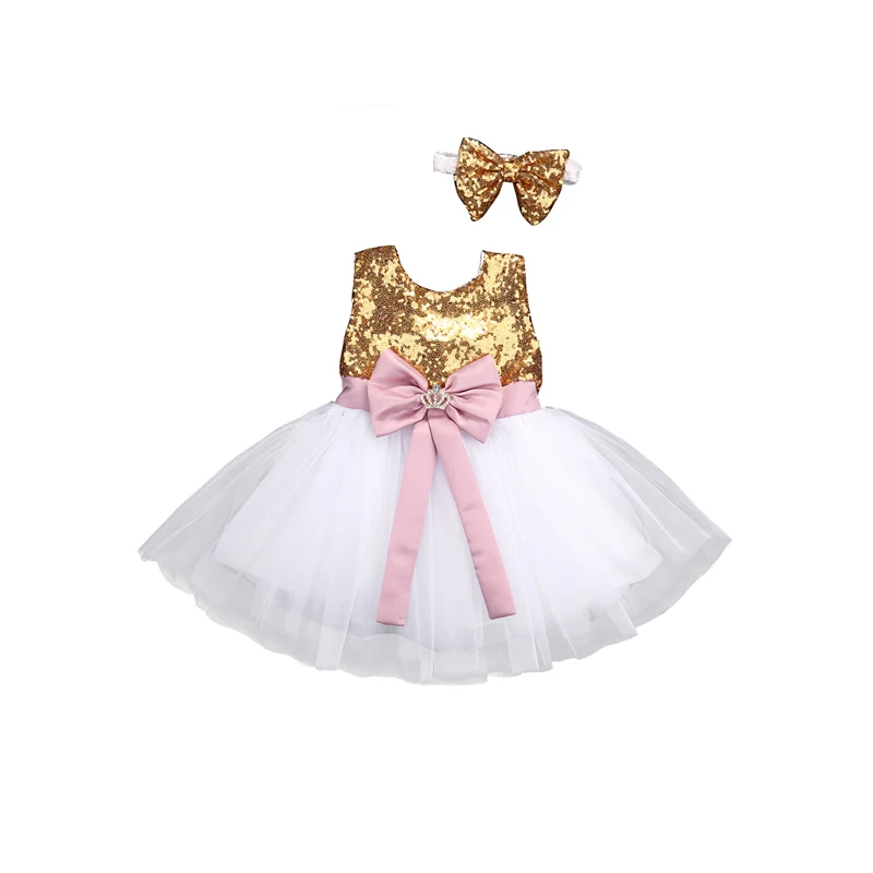 2017 Baby Girls Princess Sleeveless Bow Lace sequins Ball Gown Dress Sundress Headband 2PCS Outfit Summer Party Clothes 0-10Y
2017 Baby Girls Princess Sleeveless Bow Lace sequins Ball Gown Dress Sundress Headband 2PCS Outfit Summer Party Clothes 0-10Y
