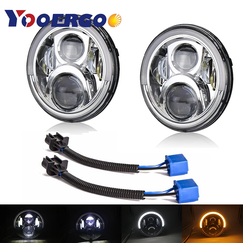 60W 7 inch Car Led Headlight 4x4 Off road Led H4 Hi/Lo Beam led Auto Headlight Kit for Jeep Wrangler JK CJ Motorcycle
60W 7 inch Car Led Headlight 4x4 Off road Led H4 Hi/Lo Beam led Auto Headlight Kit for Jeep Wrangler JK CJ Motorcycle
