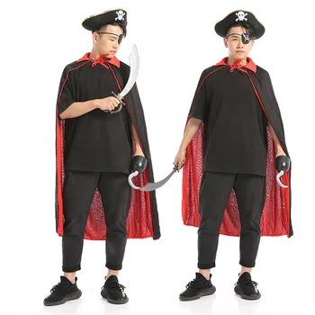 Cosplay Halloween Carnival kids pirate demon cloak black red double cloak / hat child pirate captain suit costumes cape
Cosplay Halloween Carnival kids pirate demon cloak black red double cloak / hat child pirate captain suit costumes cape
