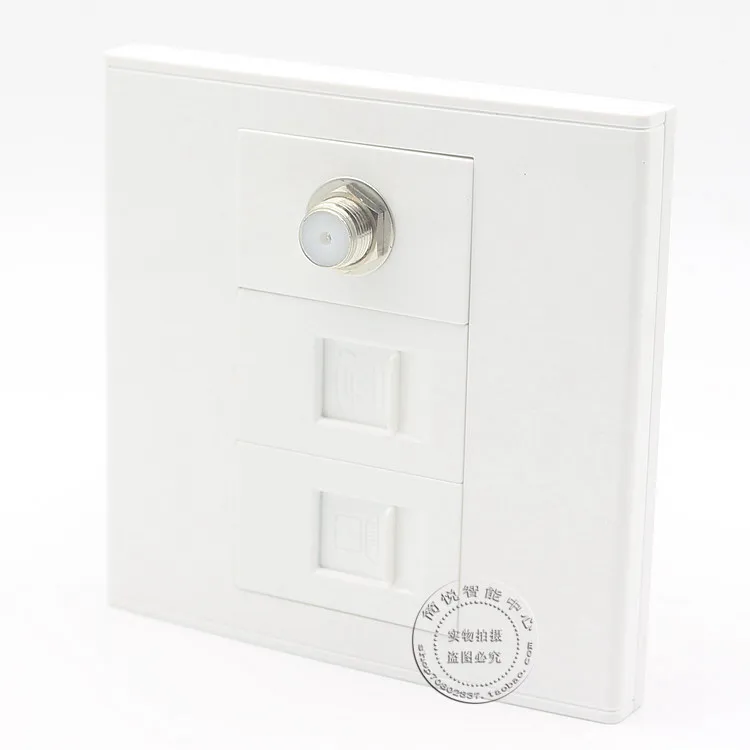 Wall Socket Plate 3 Ports 1 Network LAN & One Cat3 Telephone Phone Panel &One F-type coax connection Wall Mount Plate RJ11/RJ45
Wall Socket Plate 3 Ports 1 Network LAN & One Cat3 Telephone Phone Panel &One F-type coax connection Wall Mount Plate RJ11/RJ45