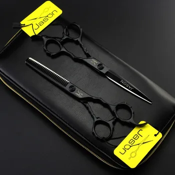 6 inch Brand Jason TOP GRADE Black Hairdressing Scissors 440C Bang Cut Barbers Cutting Scissors Thinning Shears Hair Scissors
6 inch Brand Jason TOP GRADE Black Hairdressing Scissors 440C Bang Cut Barbers Cutting Scissors Thinning Shears Hair Scissors