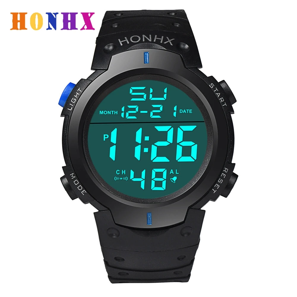 HONHX 2020 новые Брендовые мужские светодиодные цифровые военные часы спортивные