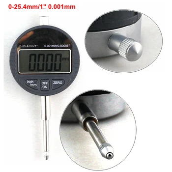 0.001mm Digital Depth Micrometer 0-25.4mm/1" Electronic Micrometro Digital Indicator Thickness Gauge
0.001mm Digital Depth Micrometer 0-25.4mm/1" Electronic Micrometro Digital Indicator Thickness Gauge