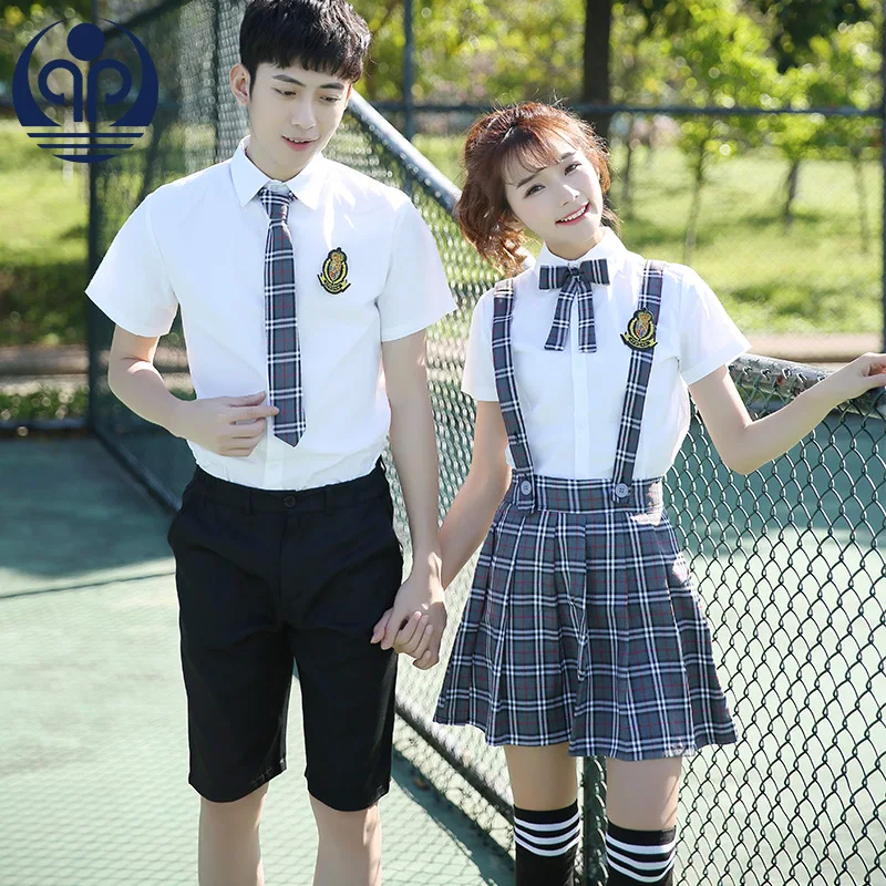 Summer School Uniform for Girls Short Seeve Shirt + Plaid Skirt Japanese Style Korean Students Uniform Sailor Suits D-0580
Summer School Uniform for Girls Short Seeve Shirt + Plaid Skirt Japanese Style Korean Students Uniform Sailor Suits D-0580