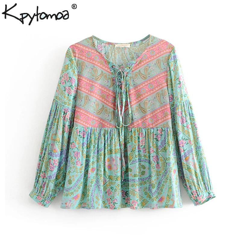 Boho Vintage Chic Floral Print Lace Up Pleated Tops Women Blouses 2019 New Fashion V Neck Long Sleeve Shirts Casual Femme Blusas
Boho Vintage Chic Floral Print Lace Up Pleated Tops Women Blouses 2019 New Fashion V Neck Long Sleeve Shirts Casual Femme Blusas
