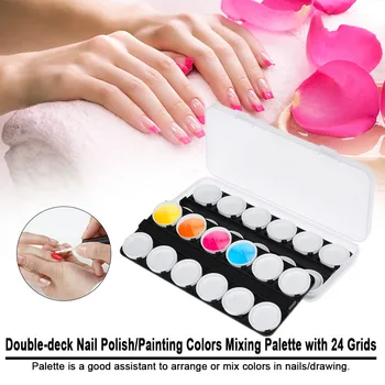 2pcs/24Grids Nail Art Polish Manicure Print DIY Drawing Painting Tool Color Mixing Palette Dish Detachable Double-deck Box
2pcs/24Grids Nail Art Polish Manicure Print DIY Drawing Painting Tool Color Mixing Palette Dish Detachable Double-deck Box