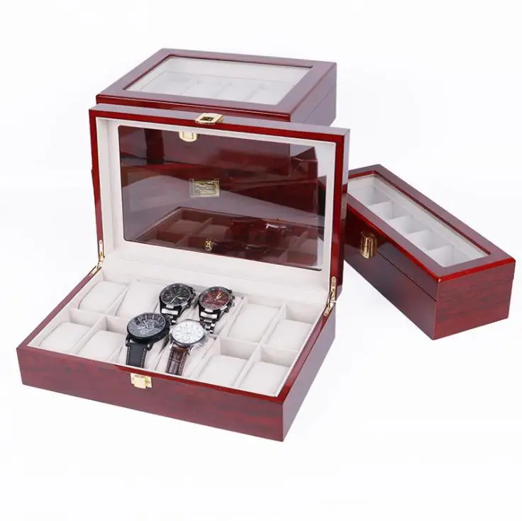 10 Grids Retro Red Wooden Watch Display Case Durable Packaging Holder Jewelry Collection Storage Watch Organizer Box Storage box
10 Grids Retro Red Wooden Watch Display Case Durable Packaging Holder Jewelry Collection Storage Watch Organizer Box Storage box