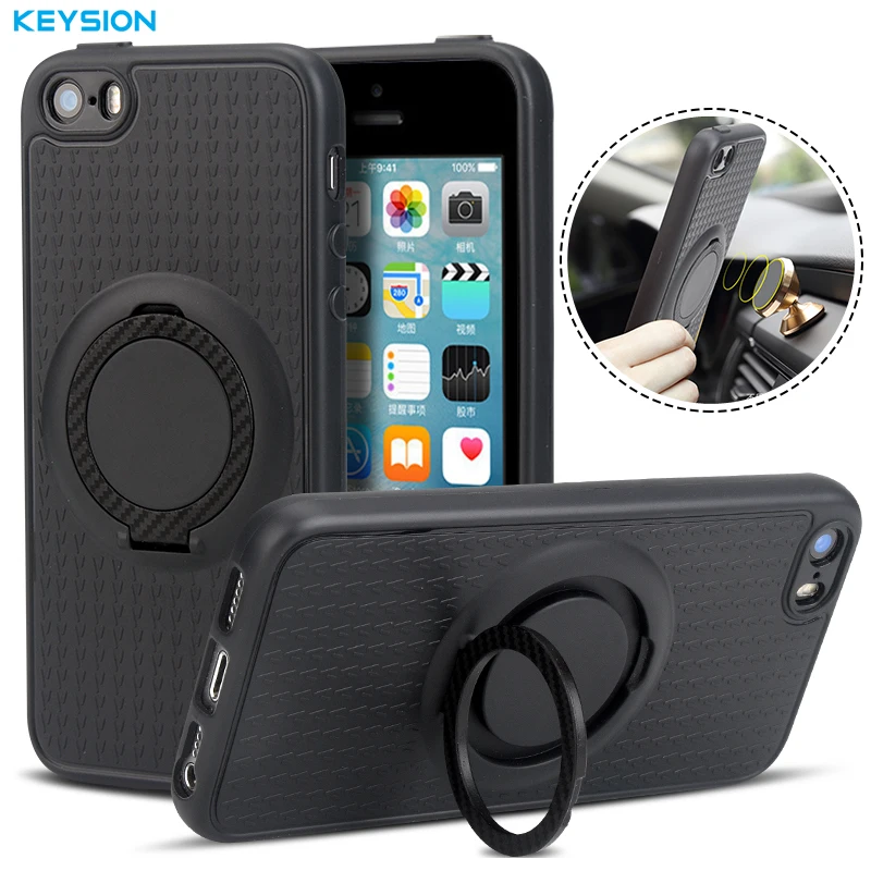 KEYSION Phone Case for iPhone 5 5S SE Car Holder Stand Magnetic Suction Bracket Finger Ring Soft TPU Cover for iphone SE 5 5S
KEYSION Phone Case for iPhone 5 5S SE Car Holder Stand Magnetic Suction Bracket Finger Ring Soft TPU Cover for iphone SE 5 5S
