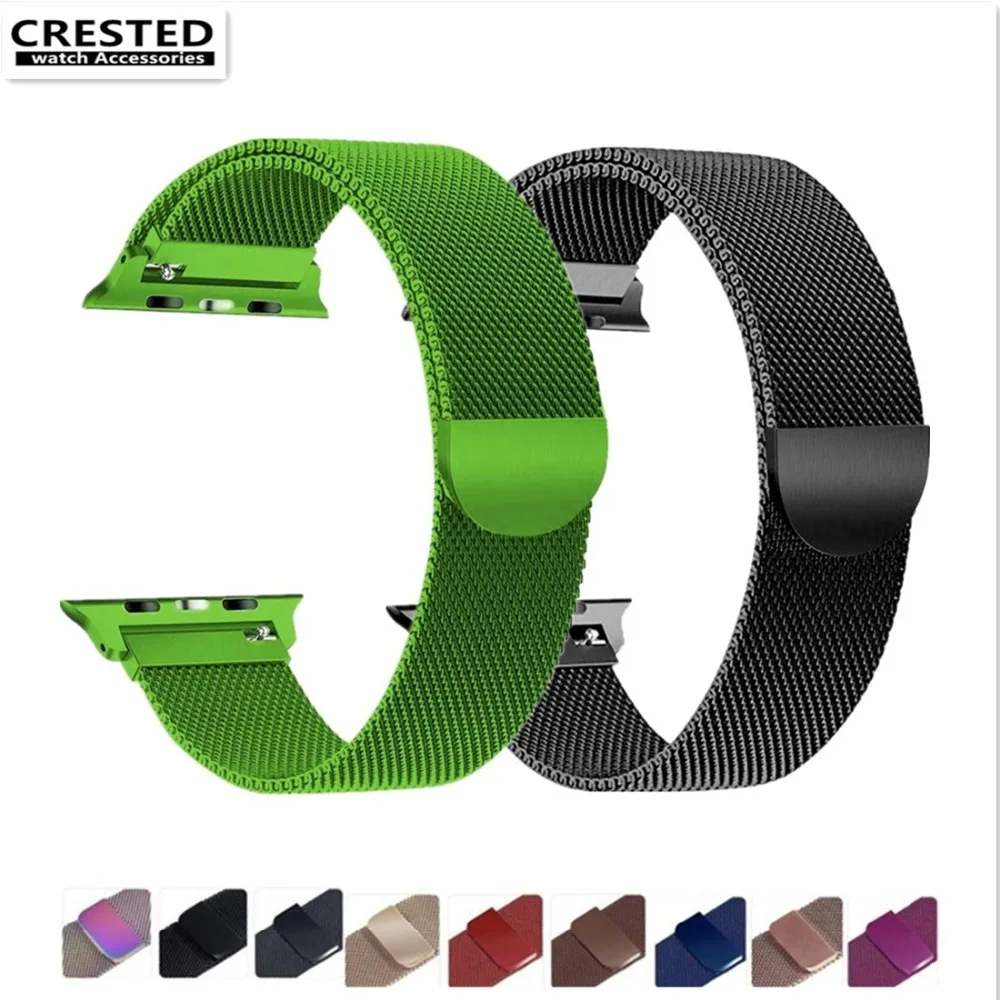 

Milanese Loop strap For Apple Watch band 4 3 42mm 38mm iwatch band 44mm/40mm correa pulseira Stainless Steel bracelet watchband