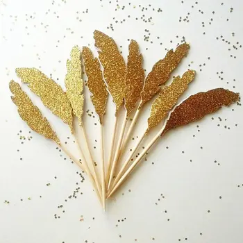 GLITTER gold feathers Cupcake Toppers bridal Shower birthday wedding Bachelorette party treat pennant food picks decoration
GLITTER gold feathers Cupcake Toppers bridal Shower birthday wedding Bachelorette party treat pennant food picks decoration