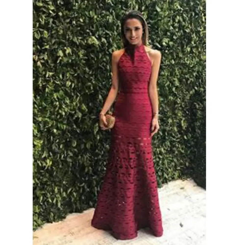 Halter Bandage Dress Sexy Hollow Out Jacquard Evening Party Fashion Hostess Wear Long Dresses
Halter Bandage Dress Sexy Hollow Out Jacquard Evening Party Fashion Hostess Wear Long Dresses