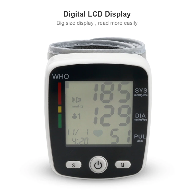 Rechargeable Health Care new tensiometro digital Blood Pressure Monitor Wrist tonometer Automatic Sphygmomanometer BP Blood
Rechargeable Health Care new tensiometro digital Blood Pressure Monitor Wrist tonometer Automatic Sphygmomanometer BP Blood