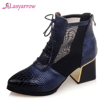 Lasyarrow Fashion Big Size 32-43 chunky high heels summer ankle boots Women Shoes Woman Casual Retro zipper woman shoes J902 
Lasyarrow Fashion Big Size 32-43 chunky high heels summer ankle boots Women Shoes Woman Casual Retro zipper woman shoes J902