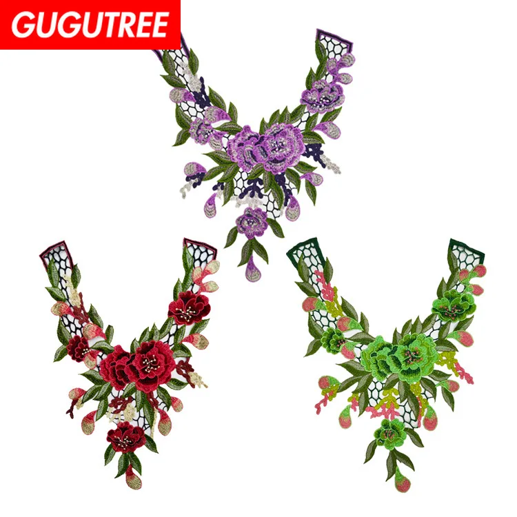 GUGUTREE embroidery big collar patches flower patches badges applique patches for clothing ZM-27
GUGUTREE embroidery big collar patches flower patches badges applique patches for clothing ZM-27