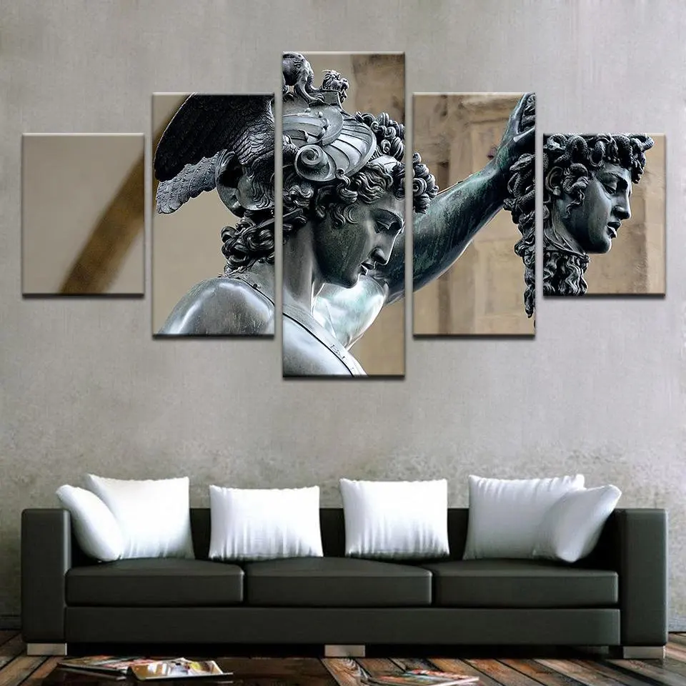 HD Printed painting Premium Quality Canvas Printed Wall Art Poster 5 Pieces / 5 Panel, Perseus Medusa Slayer Canvas, Home Decor 
HD Printed painting Premium Quality Canvas Printed Wall Art Poster 5 Pieces / 5 Panel, Perseus Medusa Slayer Canvas, Home Decor