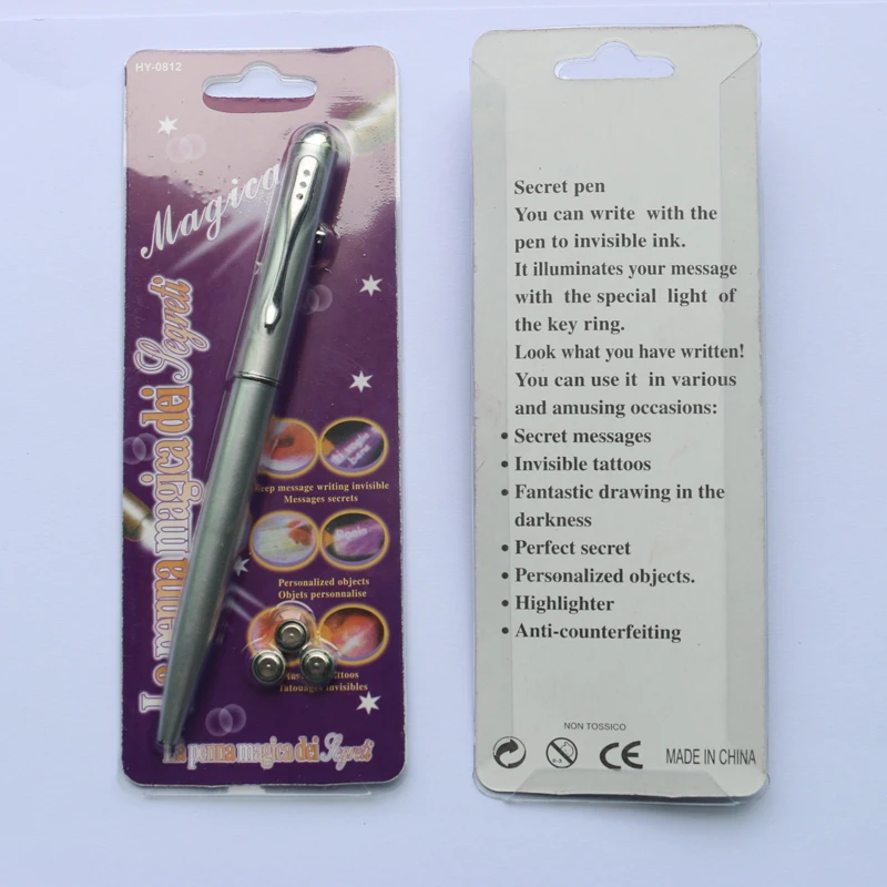 Creative Magic LED UV Light Ballpoint Pen with Invisible Ink Secret Spy Pen Novelty Item For Gifts School Office Supplies
Creative Magic LED UV Light Ballpoint Pen with Invisible Ink Secret Spy Pen Novelty Item For Gifts School Office Supplies