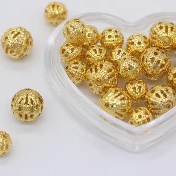 100PCS 10MM Gold Color Iron Spacer Beads Hollow Metal ball Diy Jewelry Findings Earrings Accessories Wholesale
100PCS 10MM Gold Color Iron Spacer Beads Hollow Metal ball Diy Jewelry Findings Earrings Accessories Wholesale