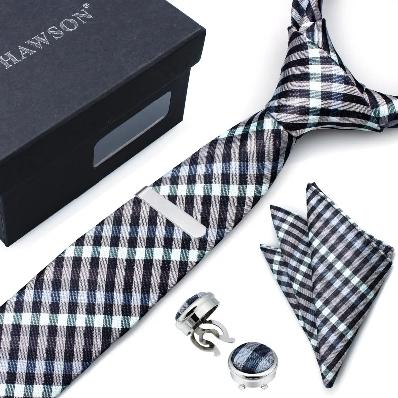 New Arrival HAWSON Colorful Patchwork Necktie Set with Pocket Square Tie Clip Button Cover Cuff Link Men Ties, Cufflinks for Men
New Arrival HAWSON Colorful Patchwork Necktie Set with Pocket Square Tie Clip Button Cover Cuff Link Men Ties, Cufflinks for Men