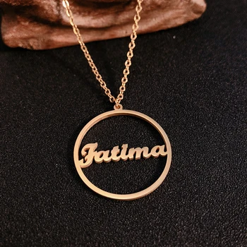 Personalized Any Name Necklace Stainless Steel Gold Circle Customized Name Necklaces
Personalized Any Name Necklace Stainless Steel Gold Circle Customized Name Necklaces