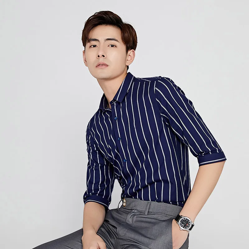 BROWON Fashion Men Shirt Summer Style Half Sleeve Shirt Plus Size Stripe Pattern Regular Fit Party Casual Clothes for Men
BROWON Fashion Men Shirt Summer Style Half Sleeve Shirt Plus Size Stripe Pattern Regular Fit Party Casual Clothes for Men