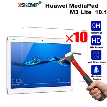 XSKEMP 10Pcs/Lot 9H Screen Protector Tempered Glass For 10.1 Huawei MediaPad M3 Lite Ultra Clear Tablet PC Screen Protector Film
XSKEMP 10Pcs/Lot 9H Screen Protector Tempered Glass For 10.1 Huawei MediaPad M3 Lite Ultra Clear Tablet PC Screen Protector Film