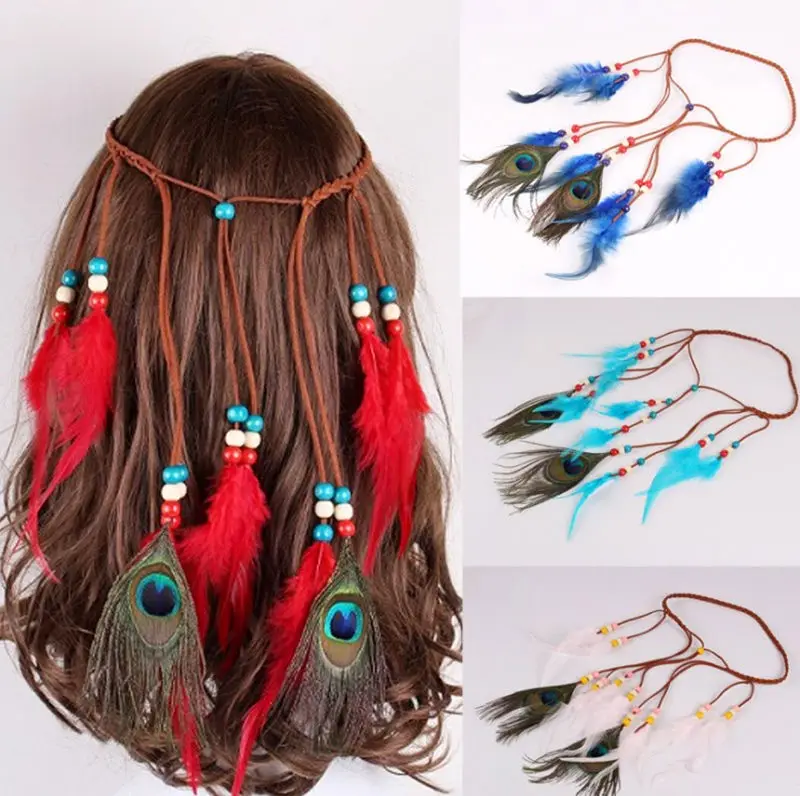 2018 New Indian Feather Headdress AWAYTR Hair Accessories Women's Hippie Adjustable Headwear Boho Peacock Feather Hair Band DIY
2018 New Indian Feather Headdress AWAYTR Hair Accessories Women's Hippie Adjustable Headwear Boho Peacock Feather Hair Band DIY