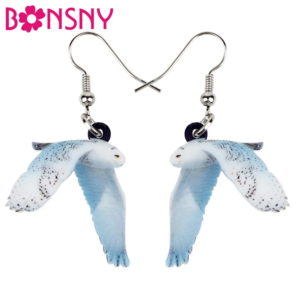 Bonsny Acrylic Unique Flying Snowy Owl Bird Earrings Big Long Dangle Drop Fashion Jewelry For Women Girl Animal Accessories Gift
Bonsny Acrylic Unique Flying Snowy Owl Bird Earrings Big Long Dangle Drop Fashion Jewelry For Women Girl Animal Accessories Gift