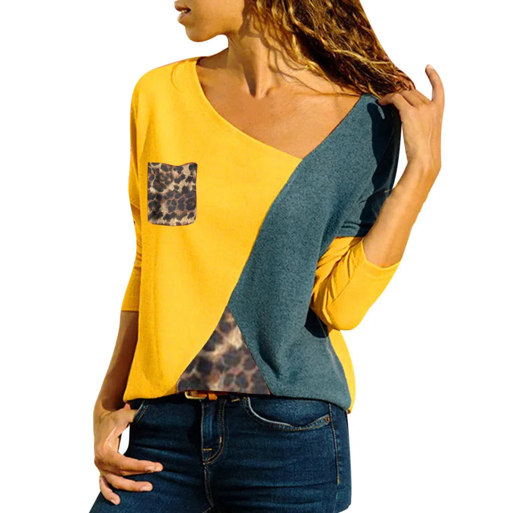 Plus Size T-shirt wo Asymmetric Neck t shirt Patch harajuku tshirt Pocket modis Color Block Leopard T-Shirts
Plus Size T-shirt wo Asymmetric Neck t shirt Patch harajuku tshirt Pocket modis Color Block Leopard T-Shirts
