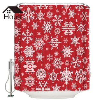 BIGHOUSES Shower Curtain Christmas Snowflakes Red Happy New YearExtra Long Fabric Bath Shower Curtains Bathroom Decor with Hooks
BIGHOUSES Shower Curtain Christmas Snowflakes Red Happy New YearExtra Long Fabric Bath Shower Curtains Bathroom Decor with Hooks