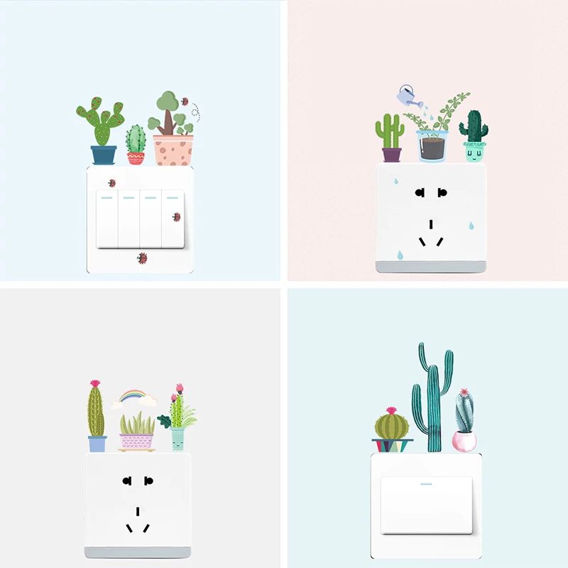 Garden Bonsai Cactus Butterfly Light Switch Stickers For Home Decor Living Room Bedroom Decoration PVC Cup Mural Art Decals
Garden Bonsai Cactus Butterfly Light Switch Stickers For Home Decor Living Room Bedroom Decoration PVC Cup Mural Art Decals