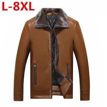 high quality Large size 8XL 7XL New Men's Genuine Leather Lapel Male Thick Warm Plus Size Solid Color Fur Lining Outerwear Coat
high quality Large size 8XL 7XL New Men's Genuine Leather Lapel Male Thick Warm Plus Size Solid Color Fur Lining Outerwear Coat