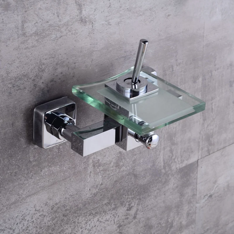 Glass and brass faucet wall mounted basin tap for bathroom single handle modern waterfall bathtub faucet LH-8003
Glass and brass faucet wall mounted basin tap for bathroom single handle modern waterfall bathtub faucet LH-8003