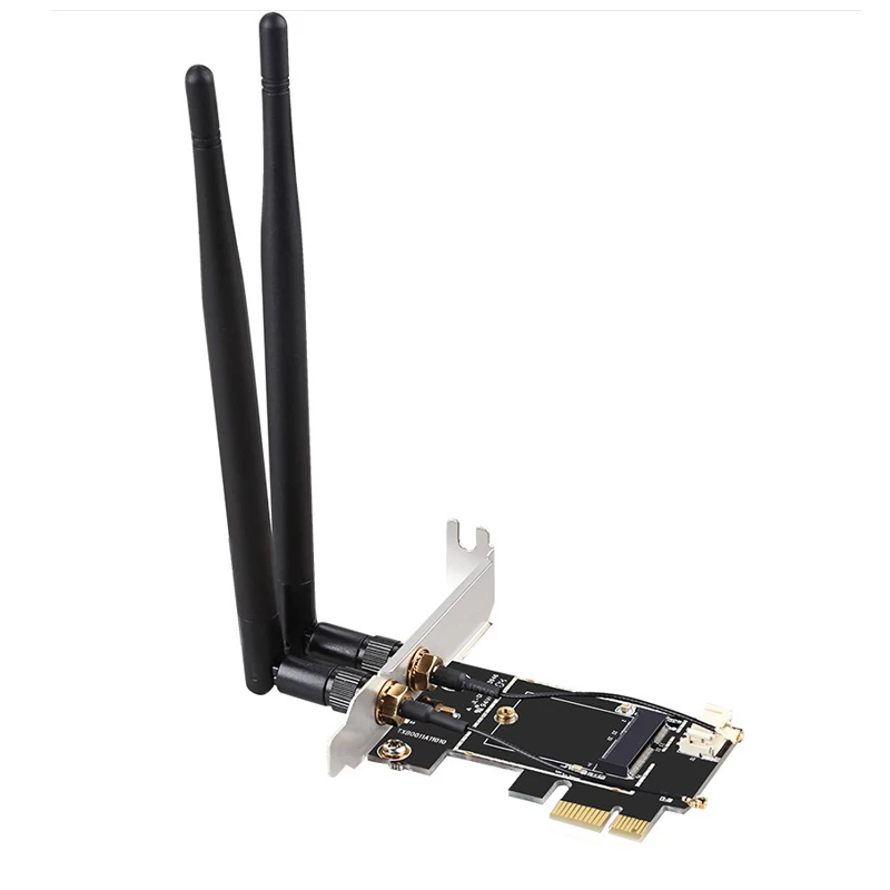 

DIEWU Dual Antenna PCIe to M.2 NGFF Expansion card wireless wifi Card