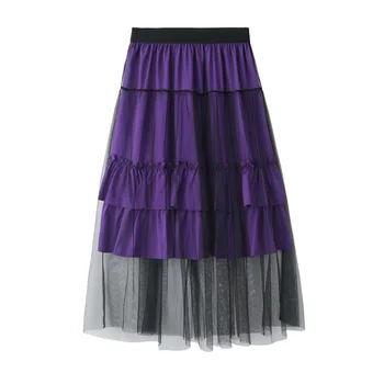 Pencil Skirt Faldas Europe A-line Empire Polyester Cotton Ruffles And America Real 2019 New Style Women's Stitching Sweet Skirt
Pencil Skirt Faldas Europe A-line Empire Polyester Cotton Ruffles And America Real 2019 New Style Women's Stitching Sweet Skirt