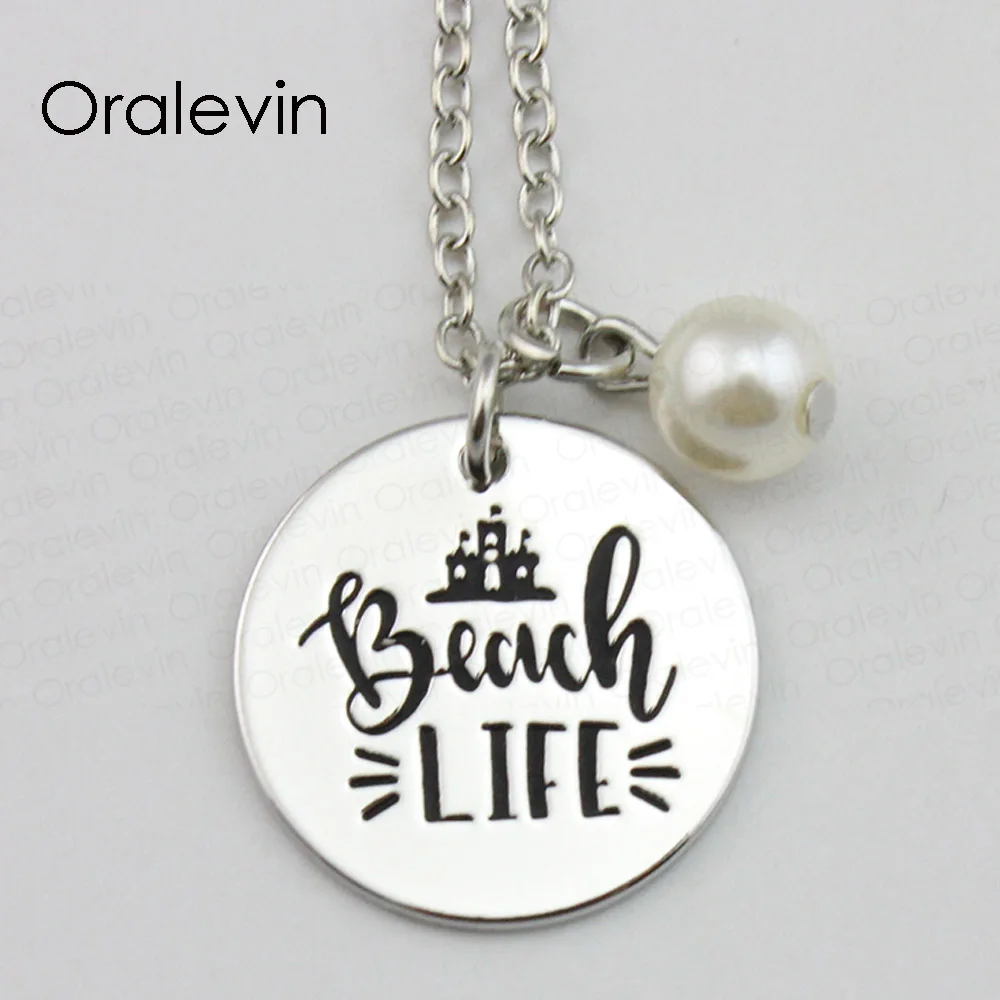 BEACH LIFE Inspirational Hand Stamped Engraved Accessories Custom Charms Pendant Necklace Gift Jewelry,10Pcs/Lot, #LN1625
BEACH LIFE Inspirational Hand Stamped Engraved Accessories Custom Charms Pendant Necklace Gift Jewelry,10Pcs/Lot, #LN1625