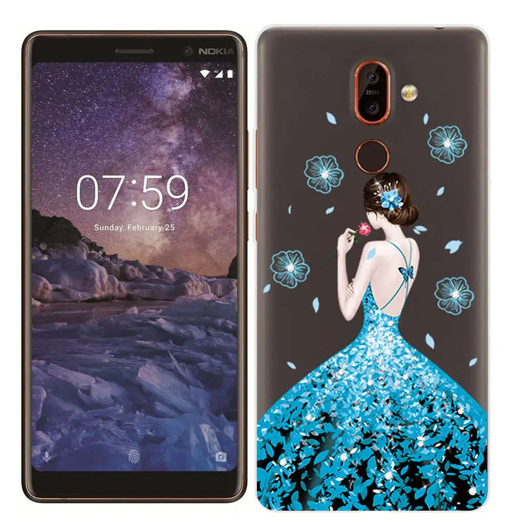 Soft TPU Case for Nokia 7 Plus Smart Back Cover for Nokia 3 5 6 7 8 Painted ShockProof Fundas for Nokia 2.1 3.1 5.1 6.1 Silicone (12)_