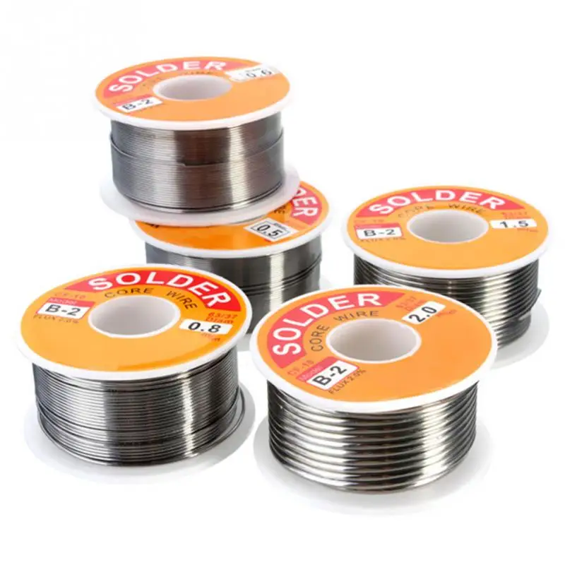 0.5/0.6/0.8/1.0/1.2/1.5/2mm 100g/roll 63/37 Tin lead alloy Rosin Core 2% Flux Reel Welding Line Solder Wire Clean Rosin Core
0.5/0.6/0.8/1.0/1.2/1.5/2mm 100g/roll 63/37 Tin lead alloy Rosin Core 2% Flux Reel Welding Line Solder Wire Clean Rosin Core