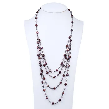Fashion Wine Red Color Freshwater Pearl And Crystal Long Statement Necklace For Christmas Gifts
Fashion Wine Red Color Freshwater Pearl And Crystal Long Statement Necklace For Christmas Gifts