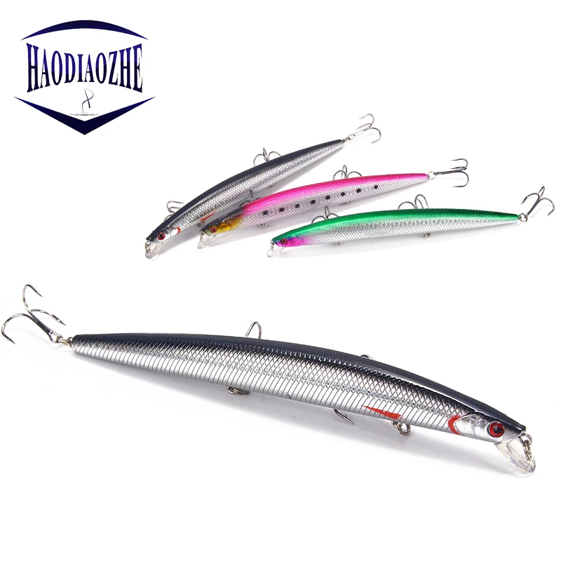 HAODIAOZHE Long Minnow Fishing Lures 18cm 26.5g 3D Eyes Freshwater Hard Wobblers Floating Crankbait Artificial Trout Pike YU2
HAODIAOZHE Long Minnow Fishing Lures 18cm 26.5g 3D Eyes Freshwater Hard Wobblers Floating Crankbait Artificial Trout Pike YU2